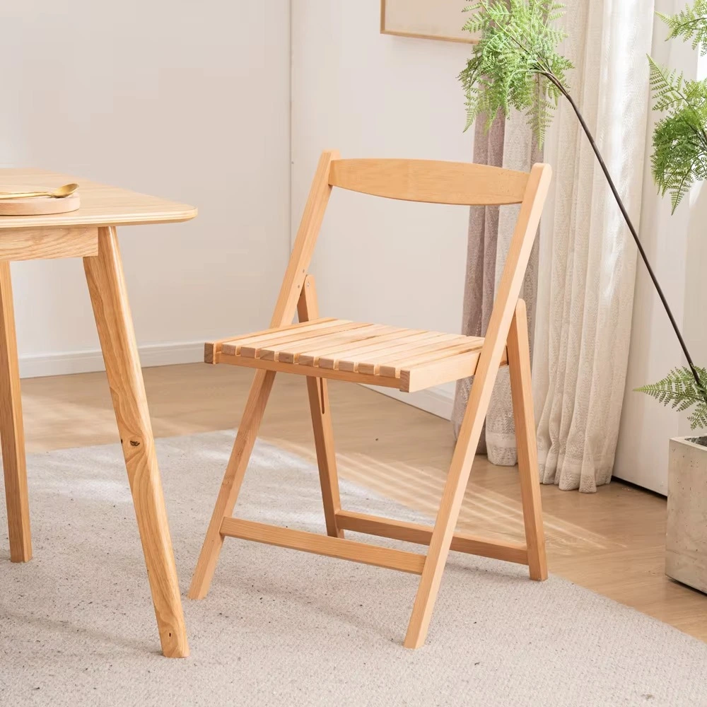 Modern Design Antique Birch Wooden Folding Chair Sturdy Tiffany Wimbledon Style for Dining, Home Office & Living Room, Outdoor Use