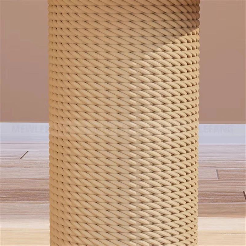 Solid Wood Cat Tower with Teaser Wand, Catnip Ball, Turntable, and Scratching Board – Durable Indoor Sisal Cat Toy & Cat Tree