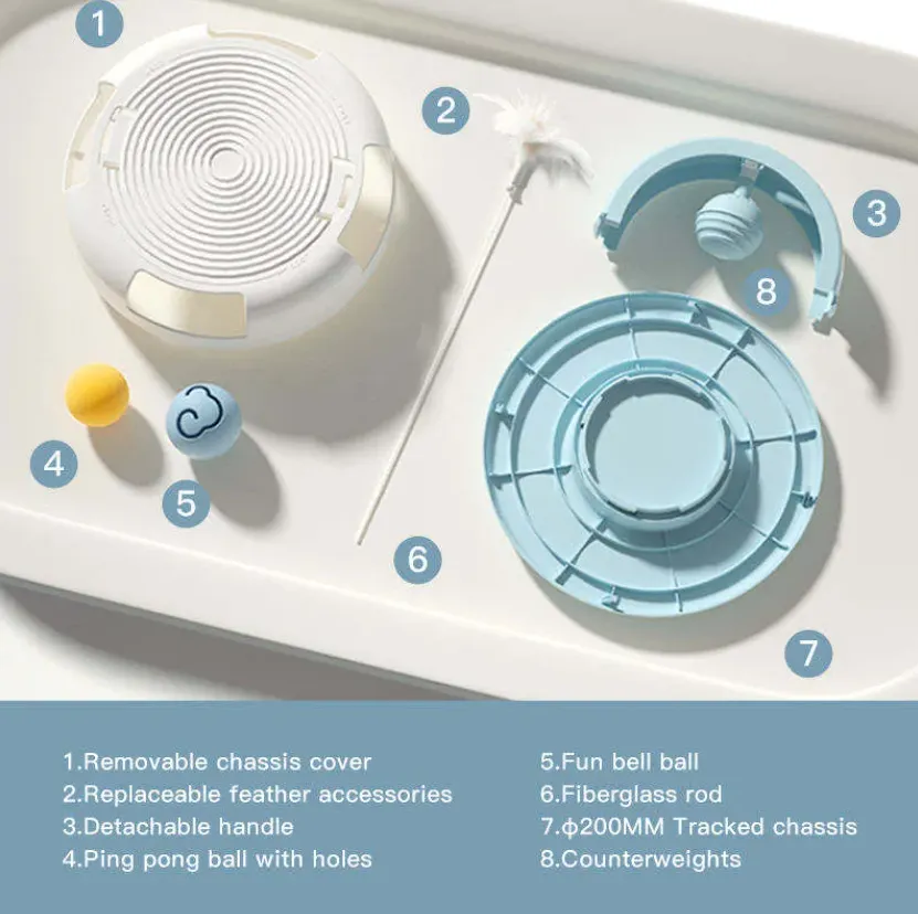 Cat Toy Ball Track with Table Tennis Ball and Catnip