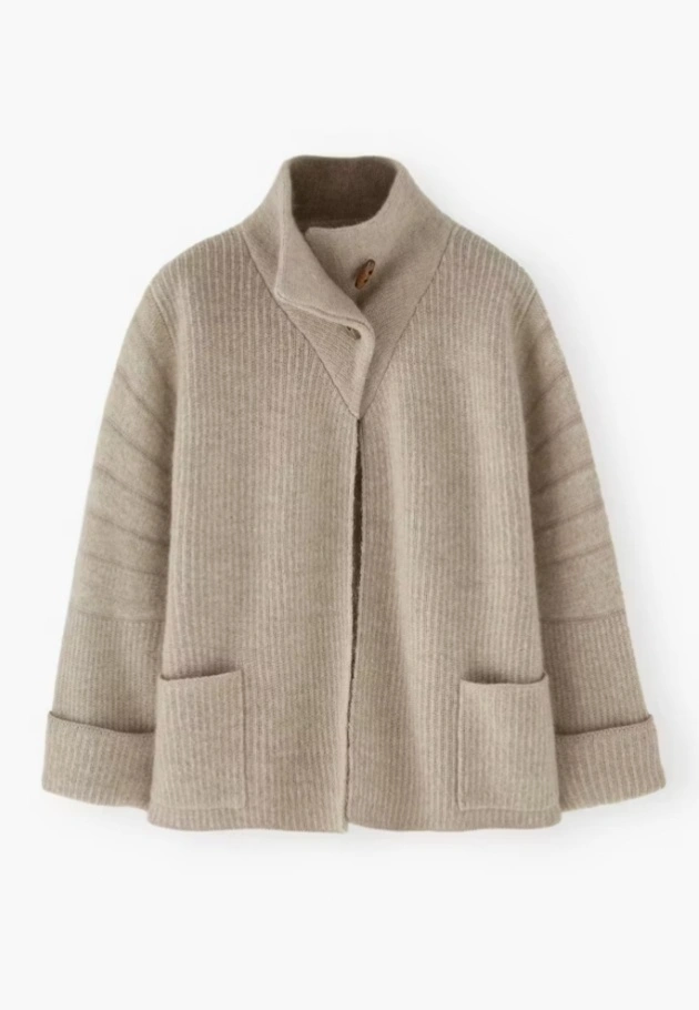 Knitted Jacket Mohair & Merino Wool Blend