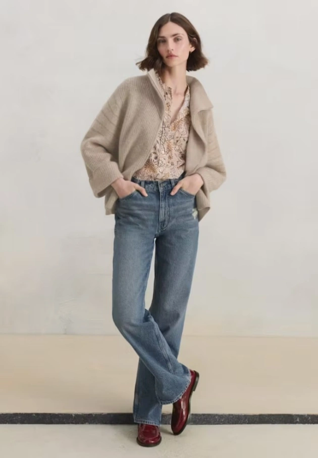 Knitted Jacket Mohair & Merino Wool Blend