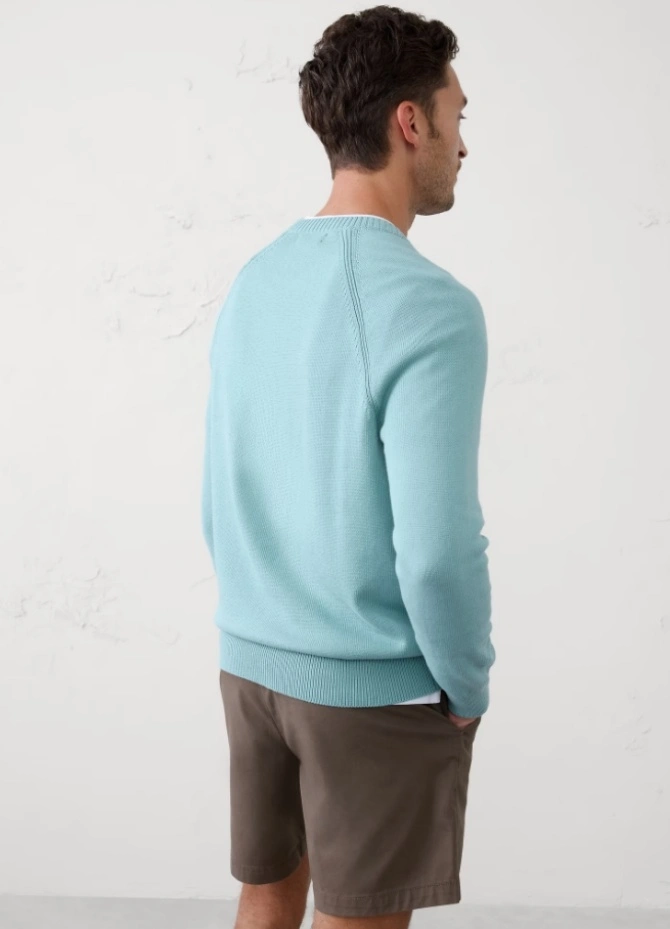 Men's Jumper Soft Crew Neck Cotton Knit Sweater Pullover for Men