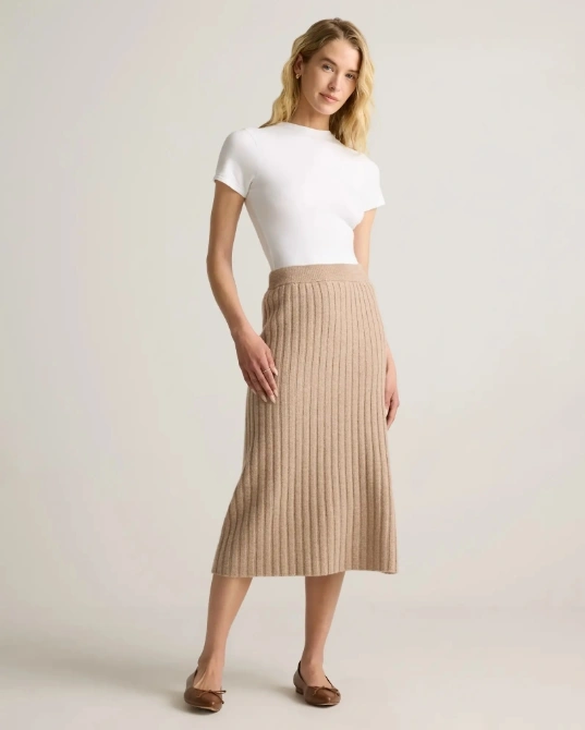 Women's Knit Midi Skirt Crochet
