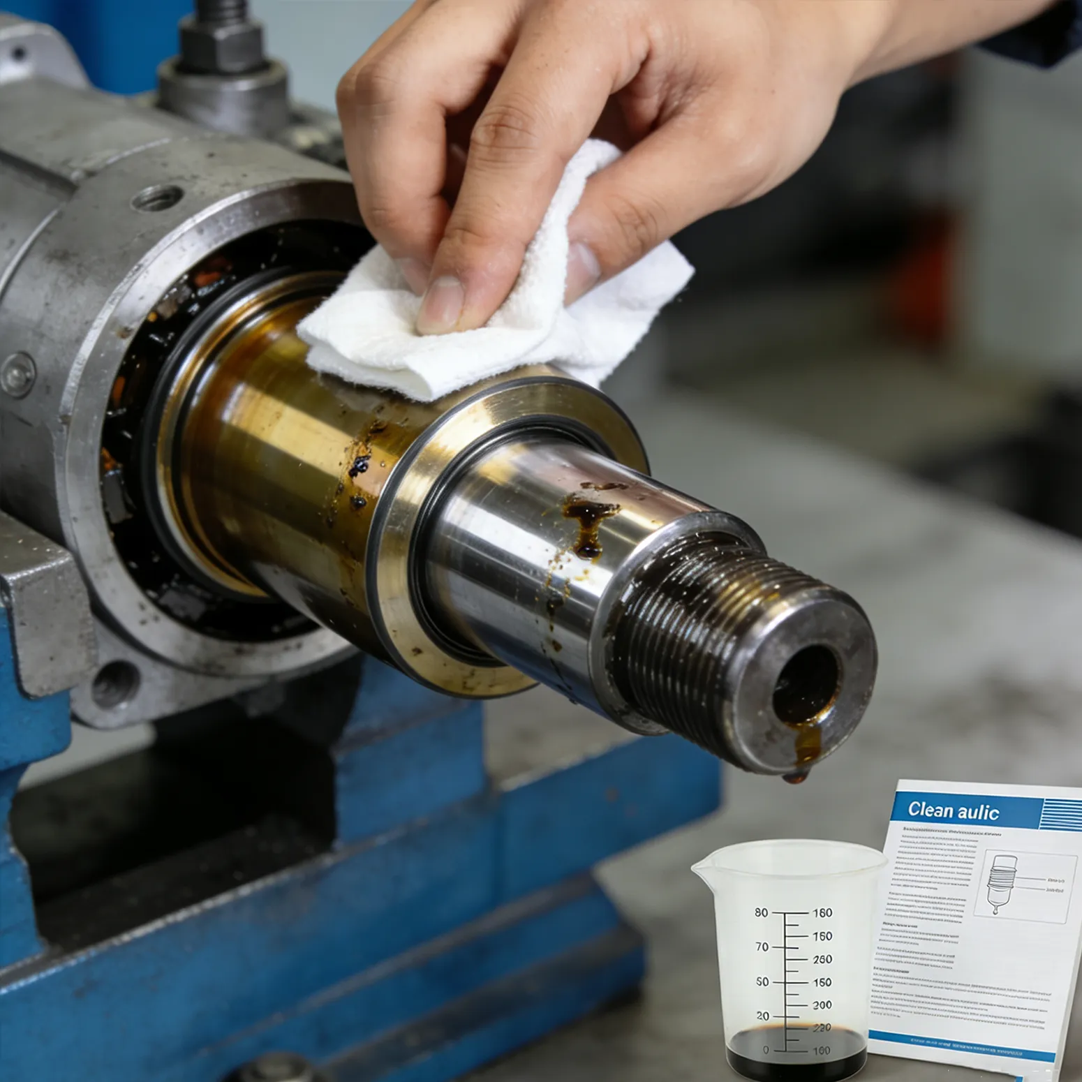 유압 실린더 청소 방법