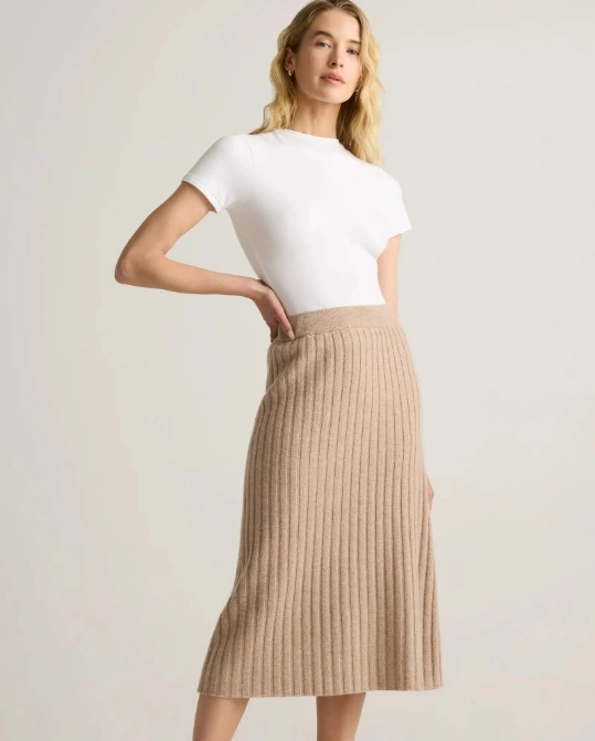 Women's Knit Midi Skirt Crochet