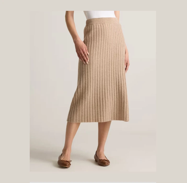 Women's Knit Midi Skirt Crochet