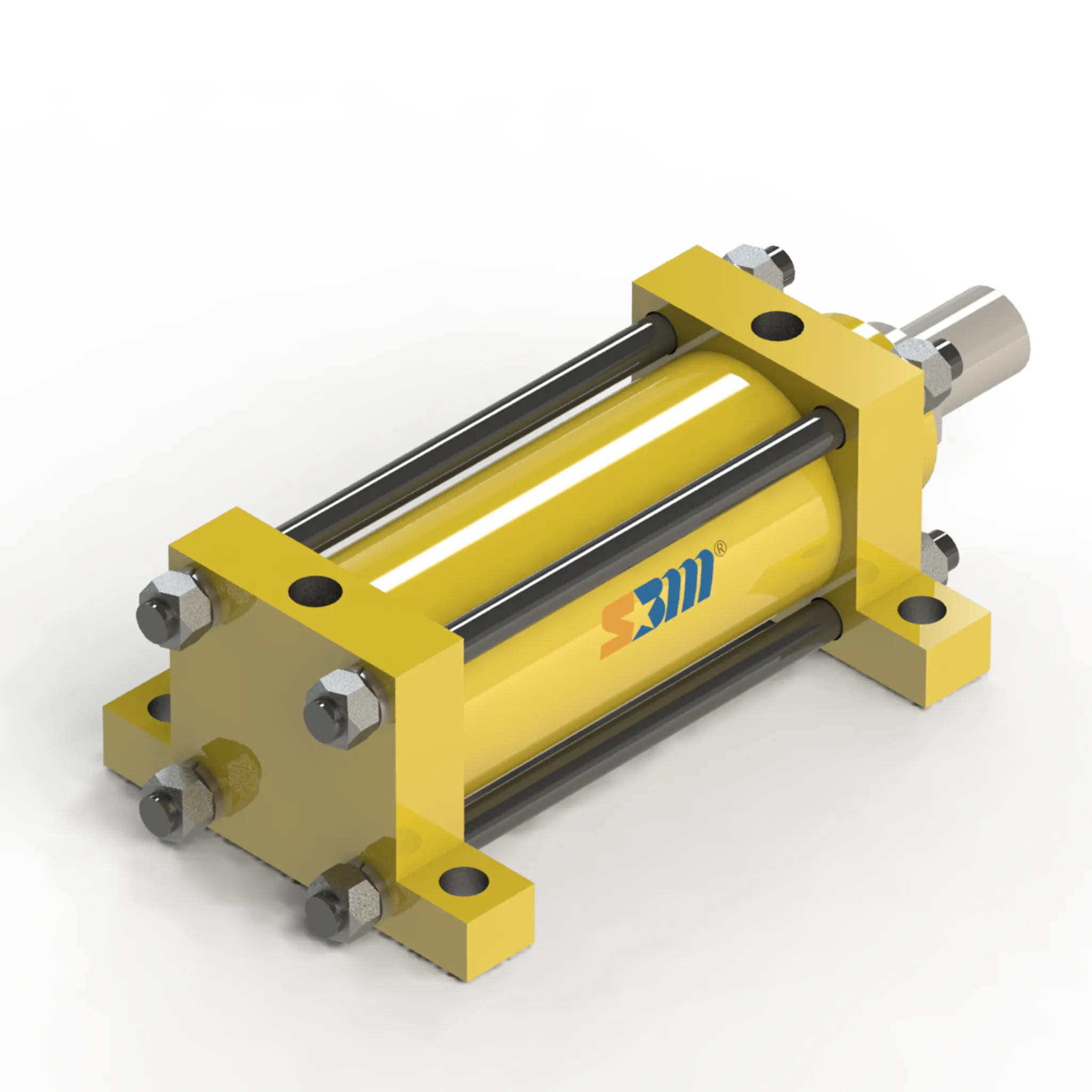 Industrial Tie-Rod Hydraulic Cylinder, Heavy-Duty High-Pressure Actuator for Construction and Metallurgy