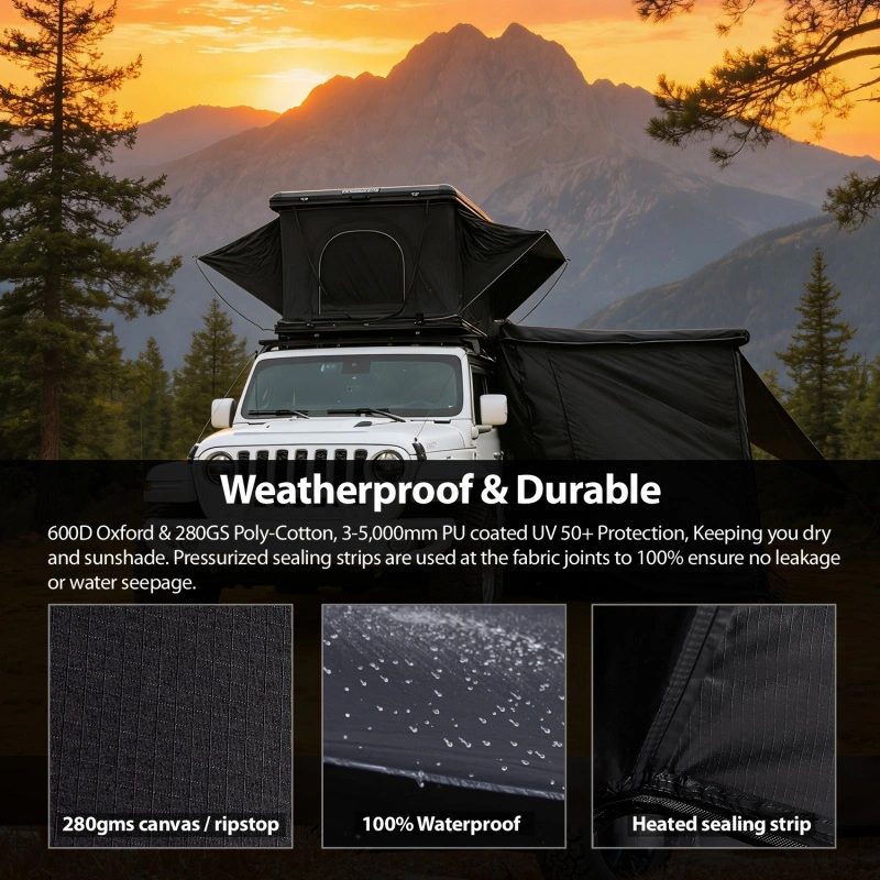Camping 4WD SUV Pop-up Straight Aluminium Hard Shell Roof Top Tent