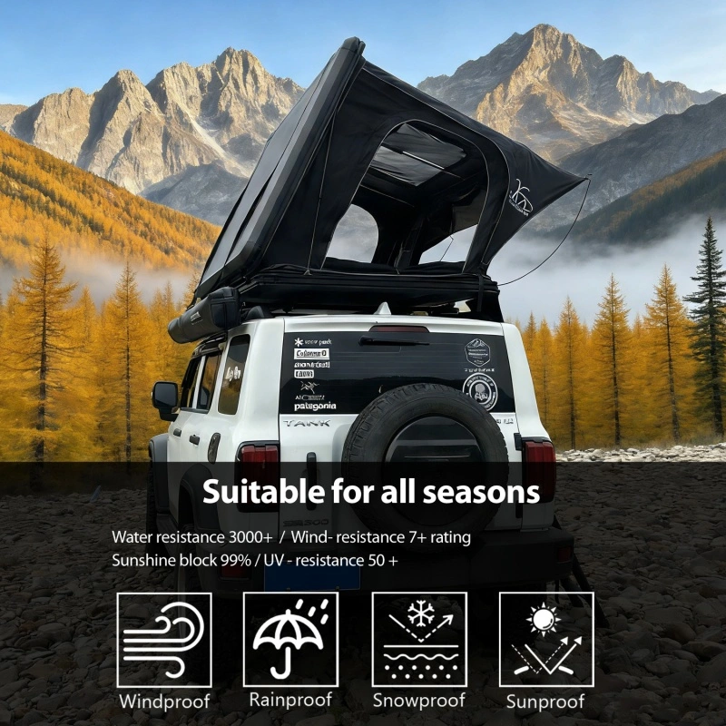 Car Rooftop Camper Overland 4WD SUV Aluminum Hard Shell Roof Top Tent