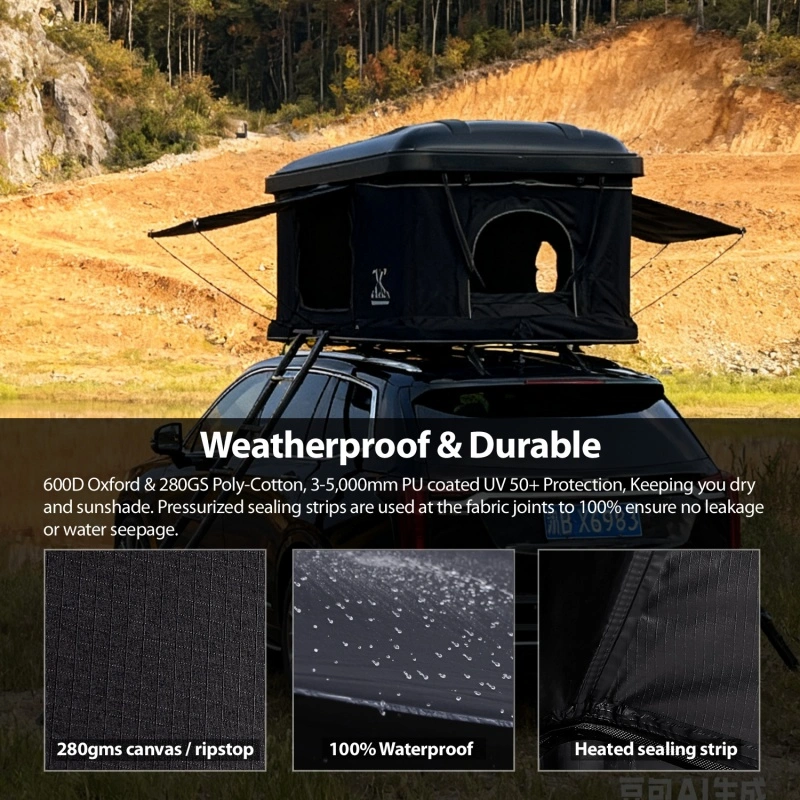 Straight Hard Cover Pop-up Camping SUV Truck ABS Rooftop Tents