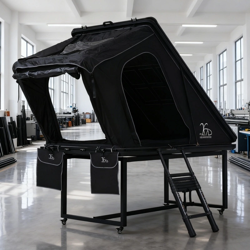 SUV Camping Rooftop Tent Aluminum Hard Shell Extendable Car Roof Tent