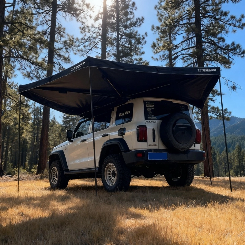 270 Degree Free Standing Fox Wing Fan Awning Tent With Led Light