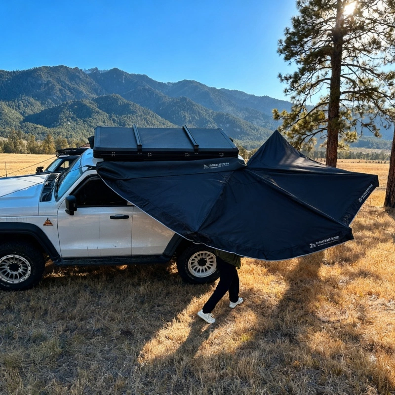 270 Degree Free Standing Fox Wing Fan Awning Tent With Led Light