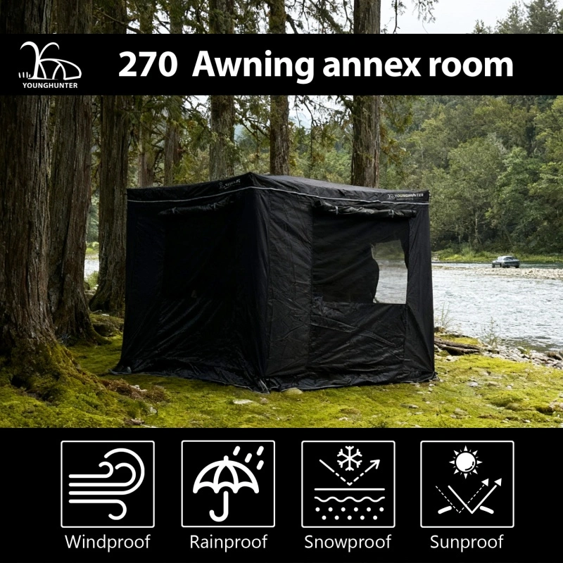 270 Degree 200x200cm Side Awning Camping Car Tent Annex Room