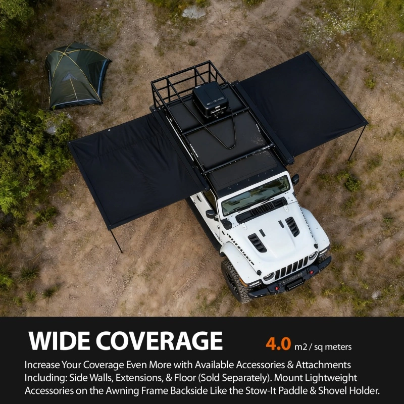 2m 4WD Overland Aluminum Case Car Side Retractable Awning