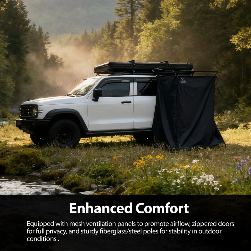 Camping Toilet Bath Changing Room Privacy 4x4 Shower Awning Side Mounted Car Shower Tent