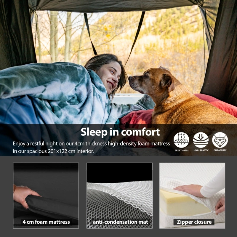 1-2 Persons Outdoor SUV Soft Shell House Shaped Custom Camping Car Roof Tent