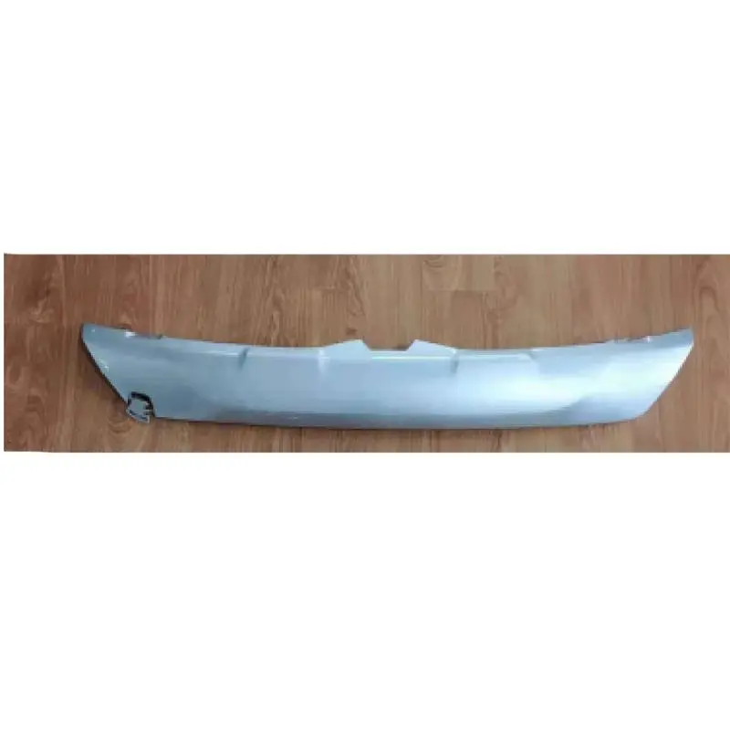 Painel inferior de proteção da para-choque traseiro de prata.