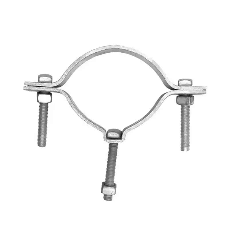 Adjustable Galvanized Steel Utility Pole Band Clamp | Electric Power Mounting Fastening Solution