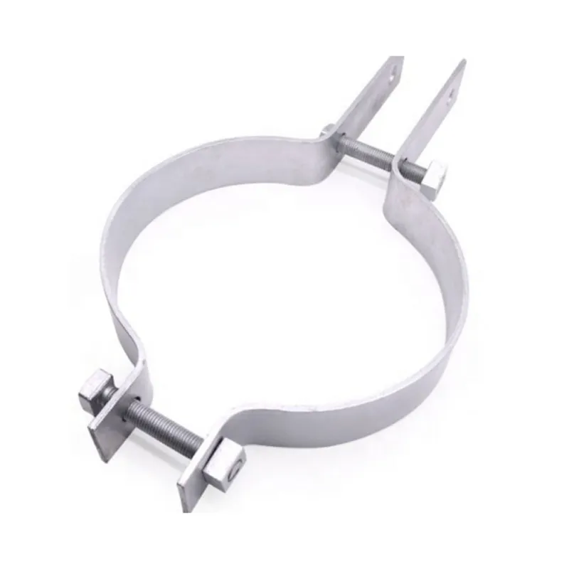 Adjustable Galvanized Steel Utility Pole Band Clamp | Electric Power Mounting Fastening Solution