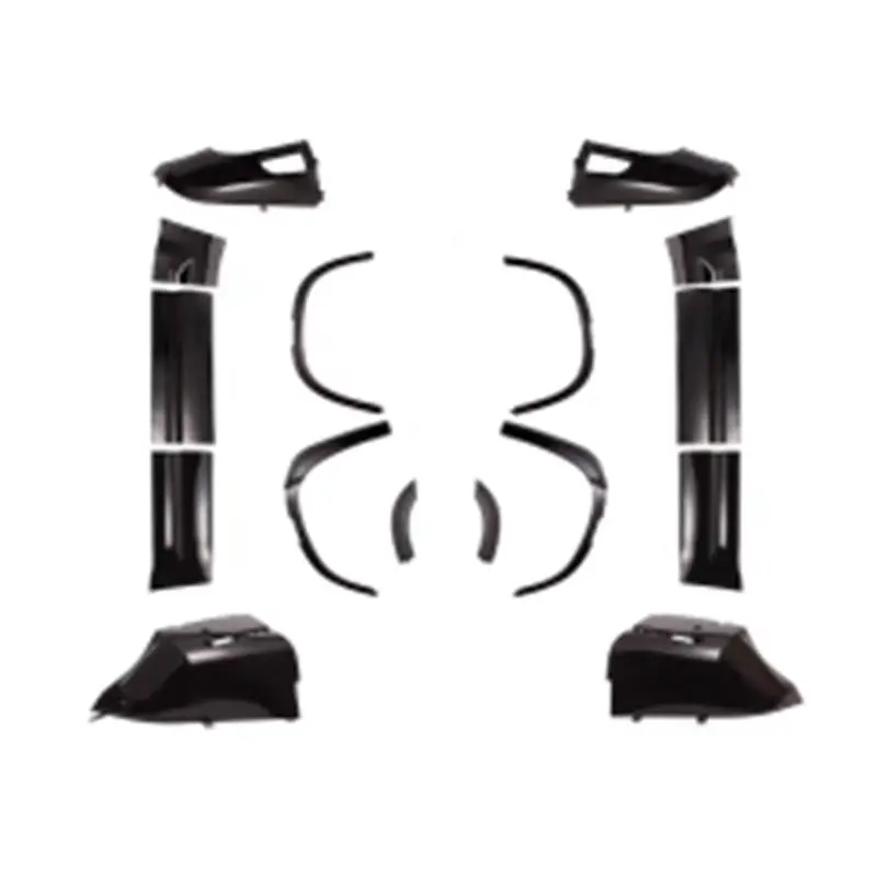 Envoltório do kit de carroceria, preto brilhante