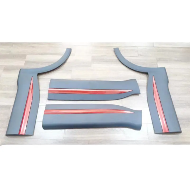 Recheio da frente da porta (E/D) – Faixa brilhante vermelha