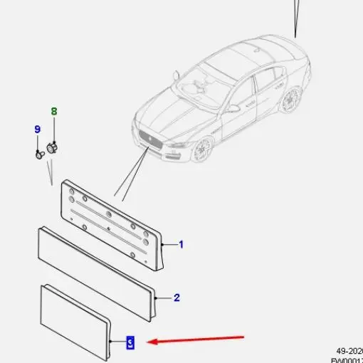Suporte de placa frontal
