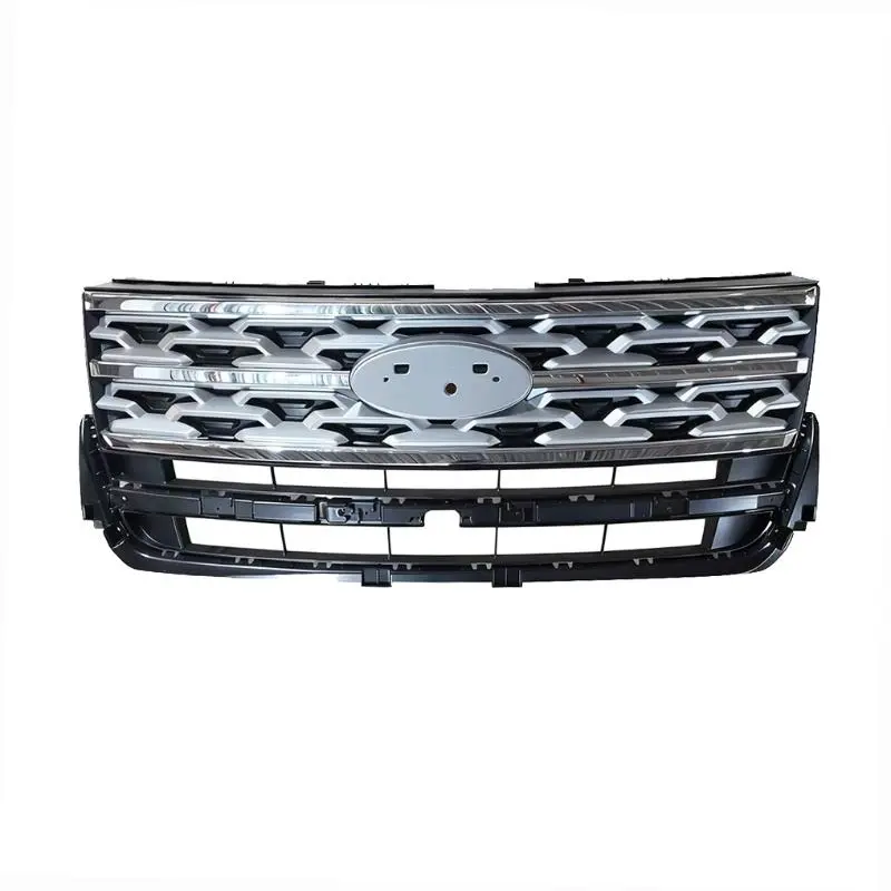 grade de malha prateada frontal