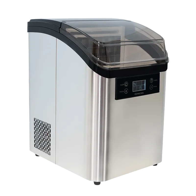 Macchina automatica per la produzione di ghiaccio quadrato New Style da 20 kg con auto-pulizia e raggi infrarossi per uso domestico, bar, caffetteria e commerciale