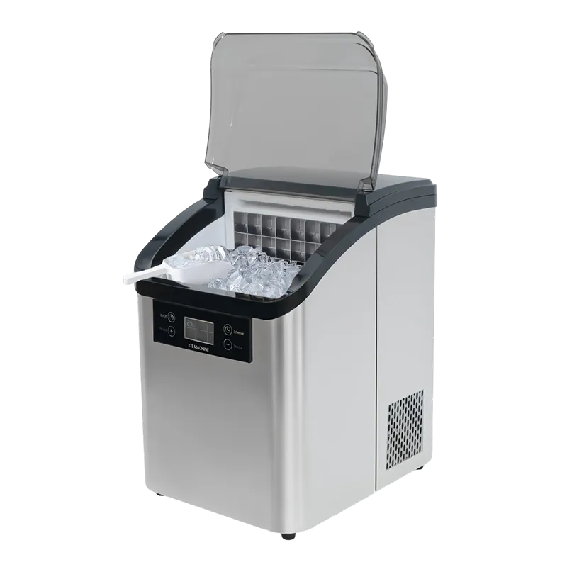 Macchina automatica per la produzione di ghiaccio quadrato New Style da 20 kg con auto-pulizia e raggi infrarossi per uso domestico, bar, caffetteria e commerciale