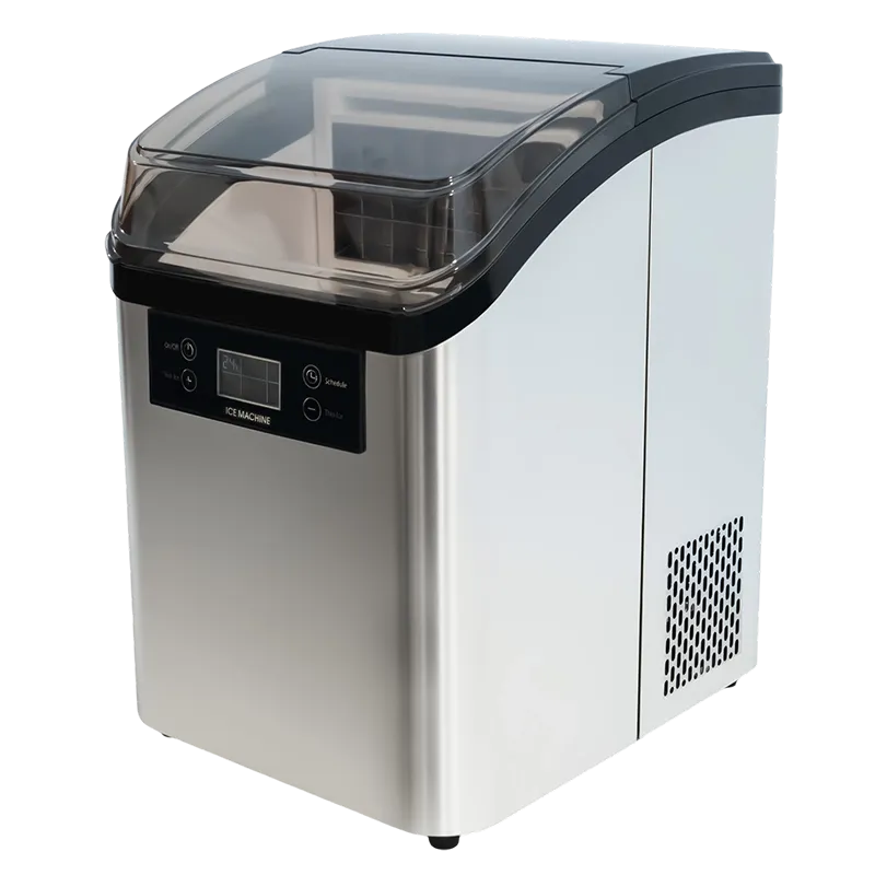 Macchina automatica per la produzione di ghiaccio quadrato New Style da 20 kg con auto-pulizia e raggi infrarossi per uso domestico, bar, caffetteria e commerciale