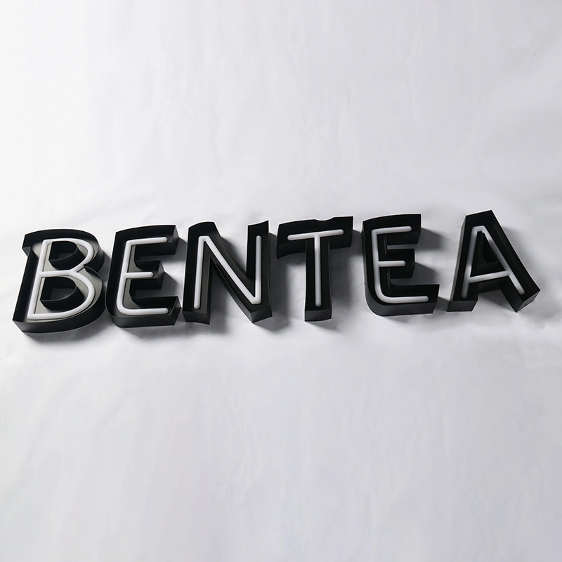 Premium Brushed Gold Stainless Steel Open Face Channel Letters