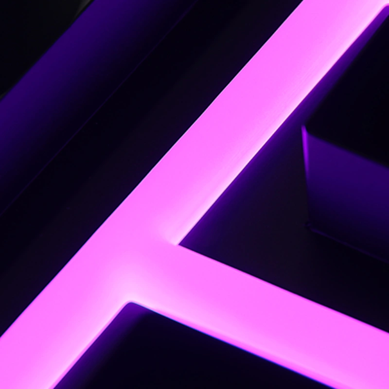 Premium Brushed Gold Stainless Steel Open Face Channel Letters