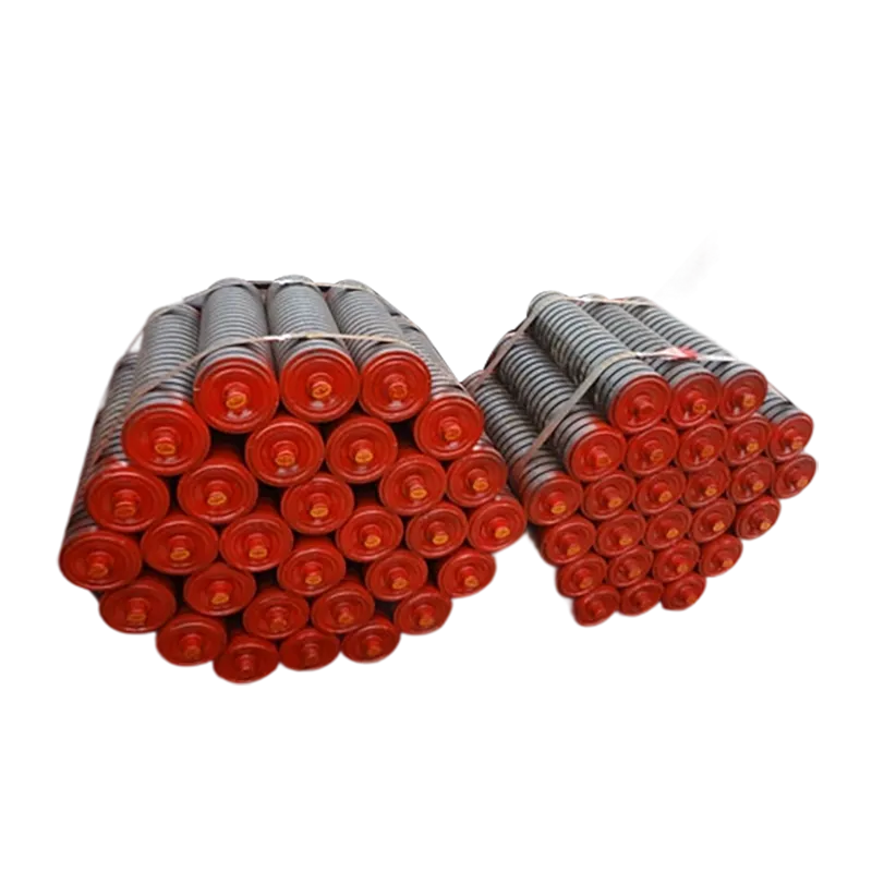 ล้อไอดเลอร์บัฟเฟอร์ และรोलเลอร์ไอดเลอร์ต่อต้านการกระแทกสำหรับพานลำเลียงอุตสาหกรรมเหมืองแร่