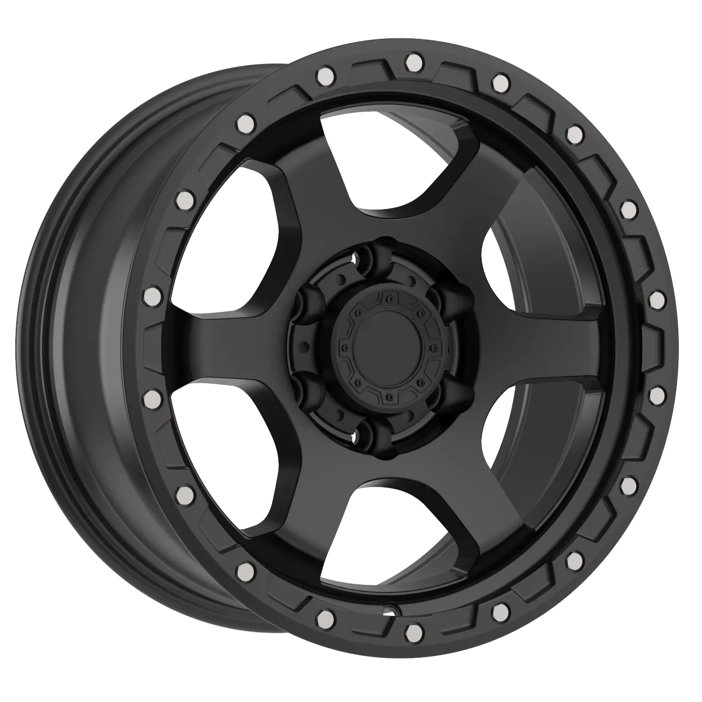 New Whillman High-Quality Full Satin Black 5x150 Off-Road Truck Wheels 17-18 Inches Alloy 4x4 Beadlock Off-Road Multi-Spoke