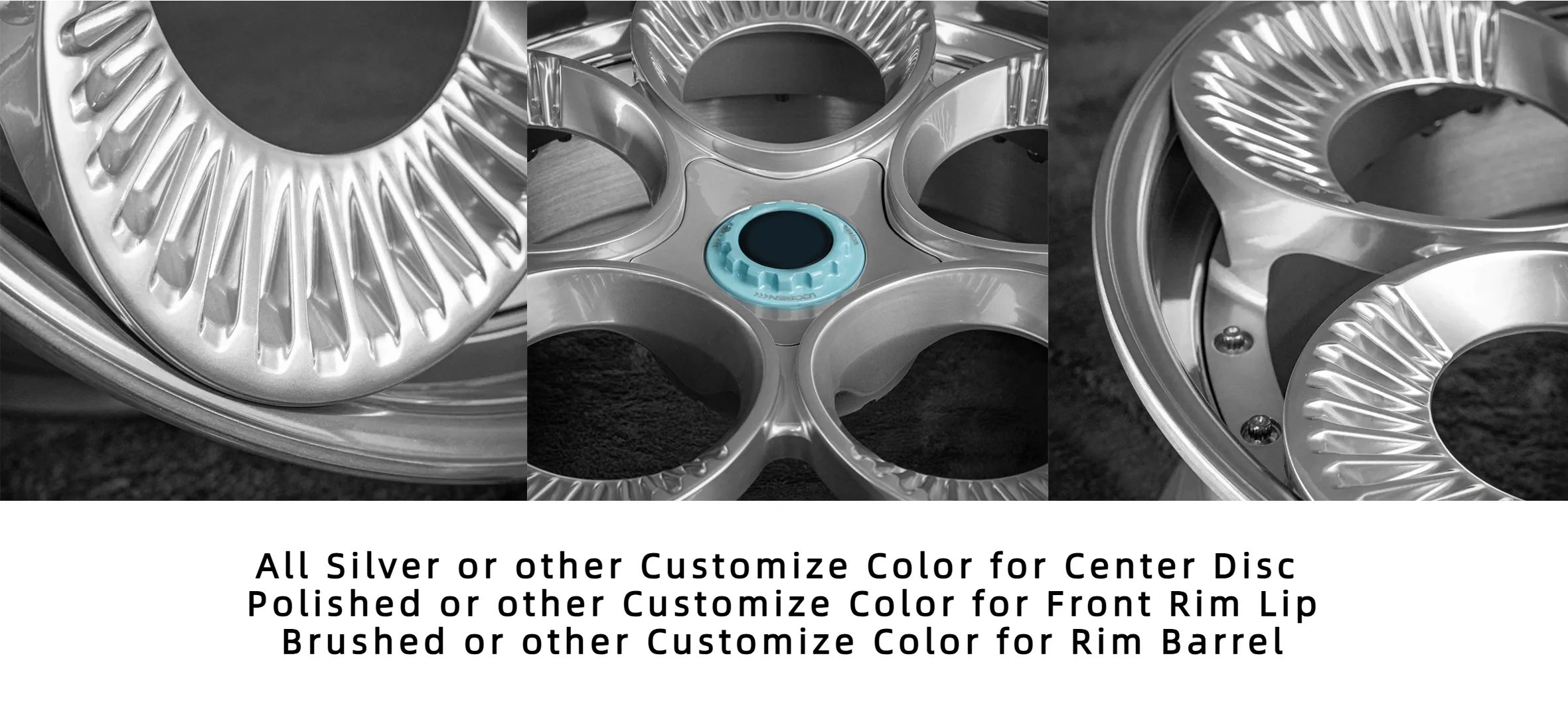 Full Silver Two-Piece Forged Custom Aluminum Alloy Wheels 18-22 Inches 5x100 5x105 5x110 5x114.3 5x120