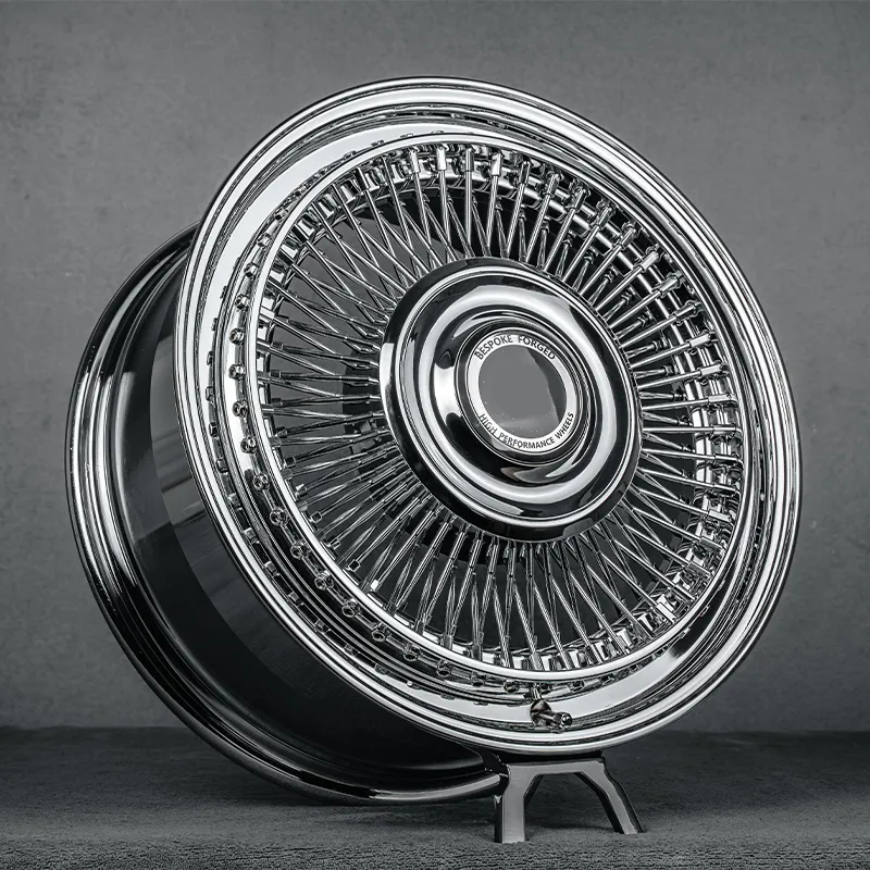 OEM Factory Spoke-Type Two-Piece 20 21 22 24 26 28 Inch Steel Wire Wheel Forged Alloy Chrome-Plated Spoke Passenger Car Wheel Spoke Steel Wire Wheel