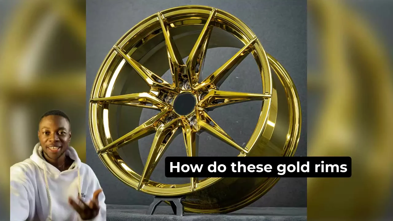 Custom Concave Aluminum Alloy Forged 17, 18, 19, 20-inch Deep Concave 5x112, 5x127, 5x114.3 Gold Rims Suitable for BMW M2, M3, M4, A4 B8, A6 C7