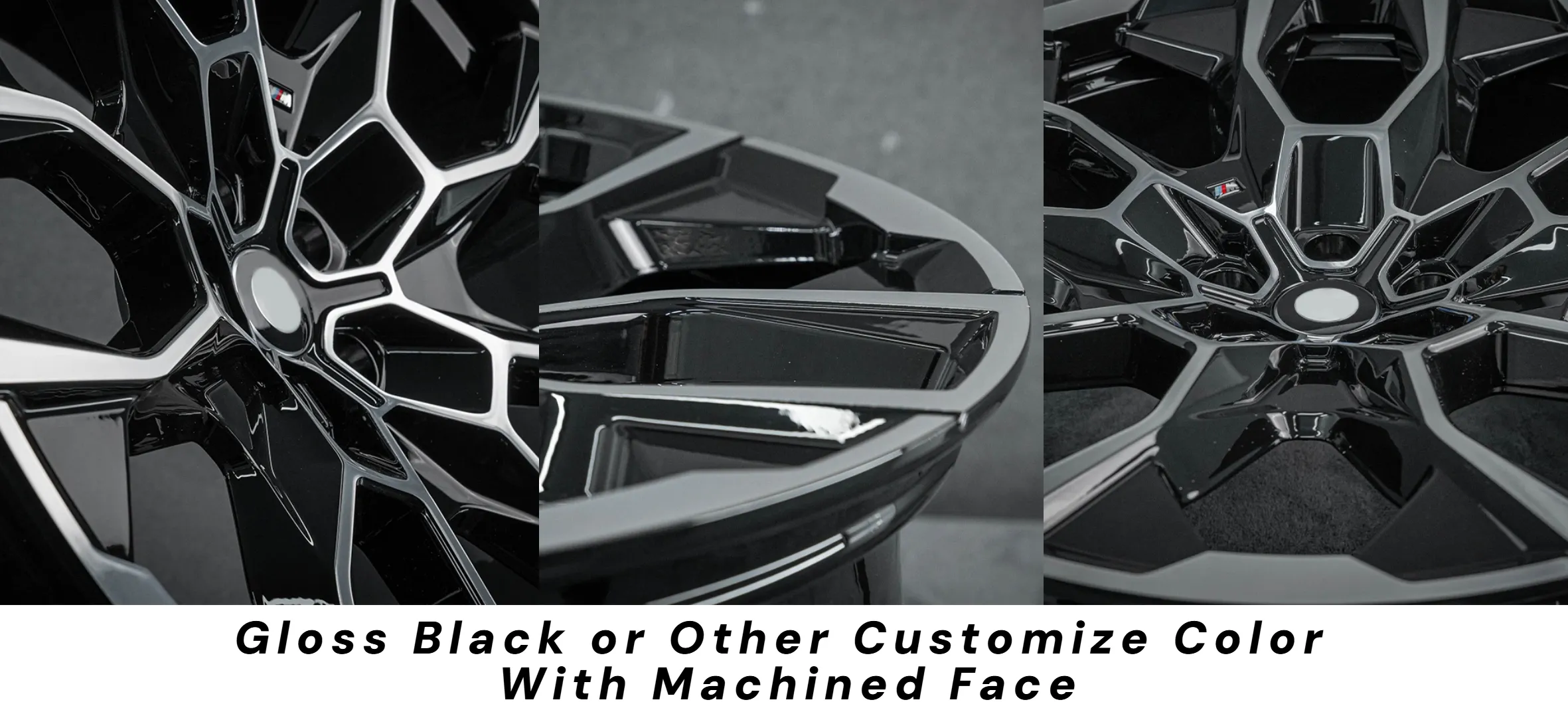 Newly designed black machined silver wheel, aluminum alloy forged wheel, 17-inch, 18-inch, 19-inch, glossy black with machined surface