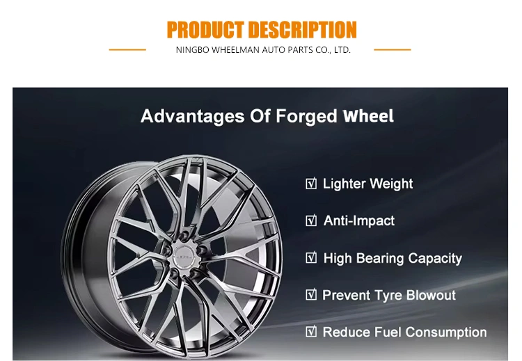 Forged wheel integrated structure premium aluminum alloy 17-21 inches full matte black, front wheel rim painted with red lines
