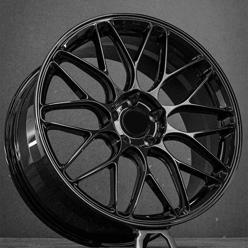 Hot-selling High-quality Forged Wheels Modification 17-23 Inches Aluminum Alloy Glossy Black Suitable for Full Car Modification