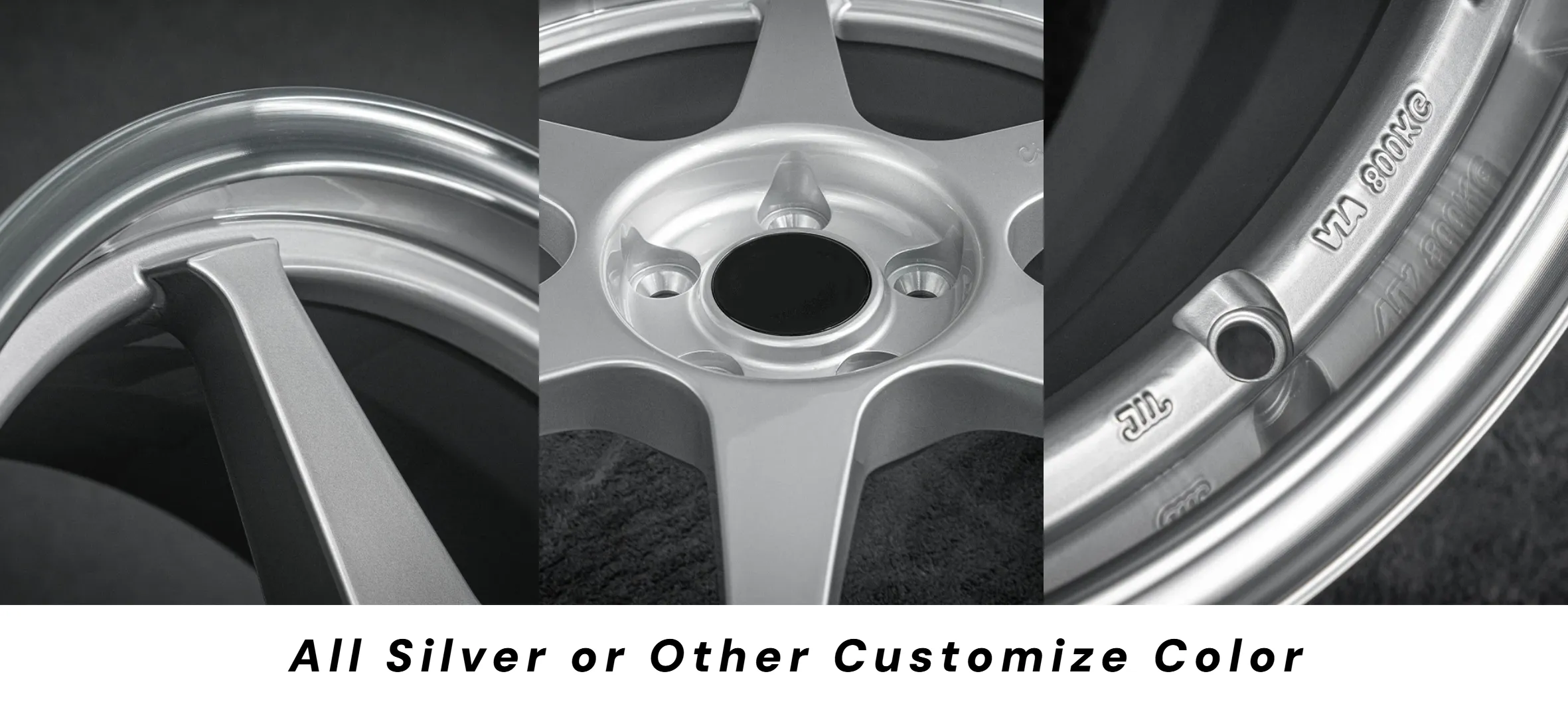 Custom 5x112, 5x120, 5x114.3, 6x139.7 Cast Racing Full Silver or Other Custom Color Rims Off-Road Passenger Car Alloy Wheels