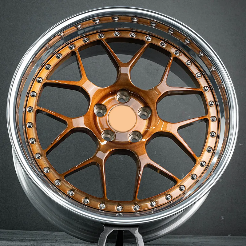 Rose Gold Two-Piece Forged Custom Aluminum Alloy Wheels 18 inches, 19 inches, 20 inches, 23 inches 5x100, 5x105, 5x110, 5x114.3, 5x120