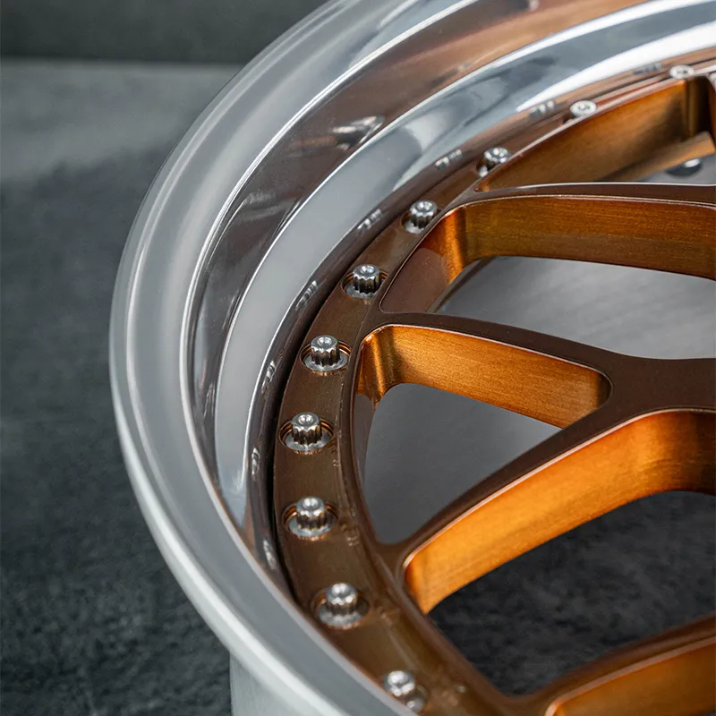 Rose Gold Two-Piece Forged Custom Aluminum Alloy Wheels 18 inches, 19 inches, 20 inches, 23 inches 5x100, 5x105, 5x110, 5x114.3, 5x120