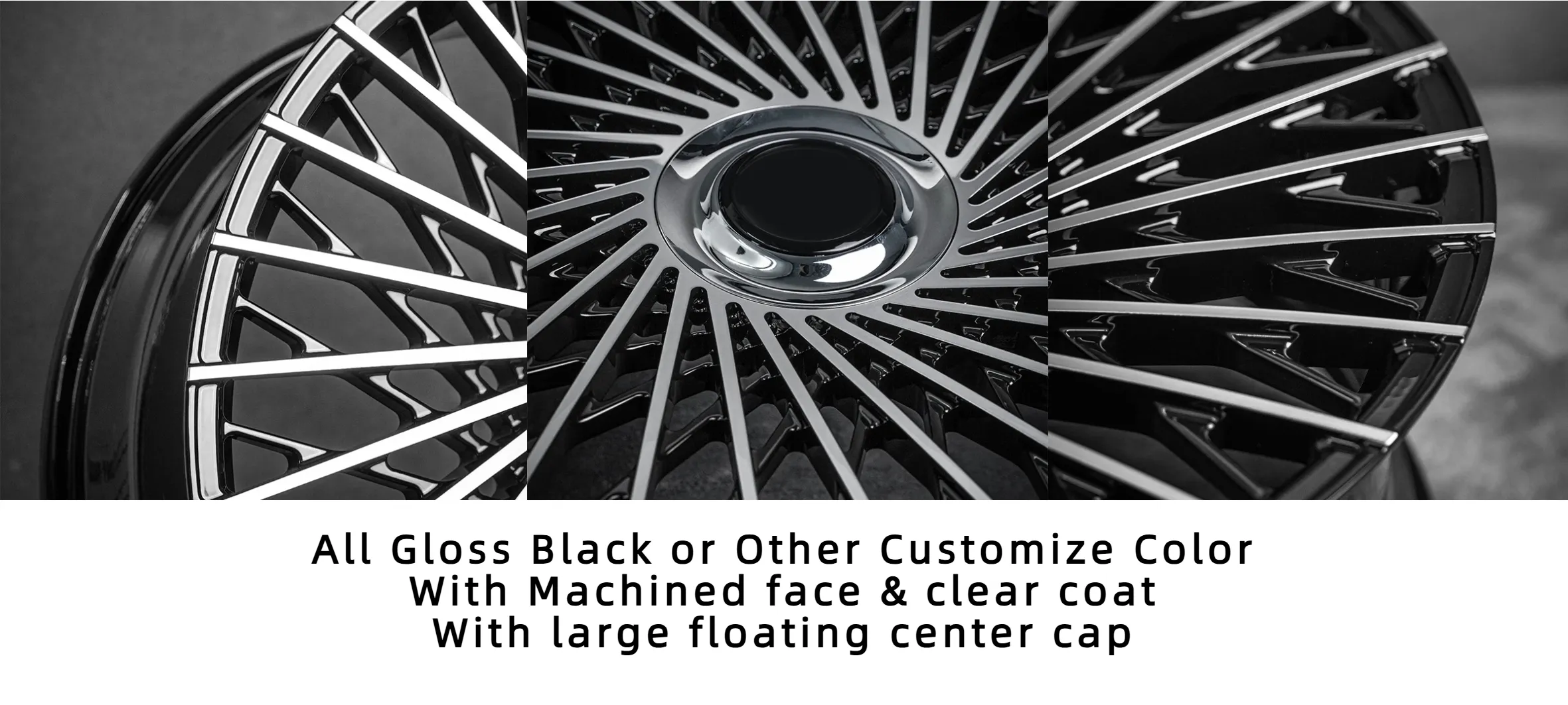 Full Gloss Black or Other Custom Color Forged Custom Alloy Wheels 19-inch 20-inch 21-inch 22-inch 23-inch 5x100 5x110 5x114.3 5x120