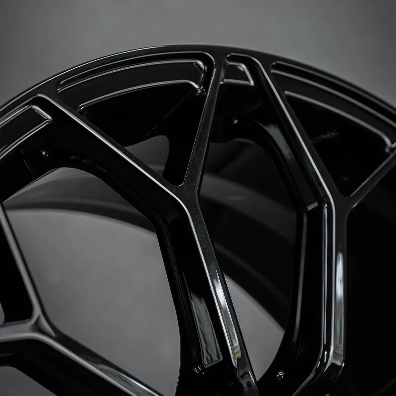 All-gloss black one-piece forged custom aluminum alloy wheels 17-inch, 18-inch, 19-inch, 20-inch, 21-inch 5x100, 5x114.3, 5x120