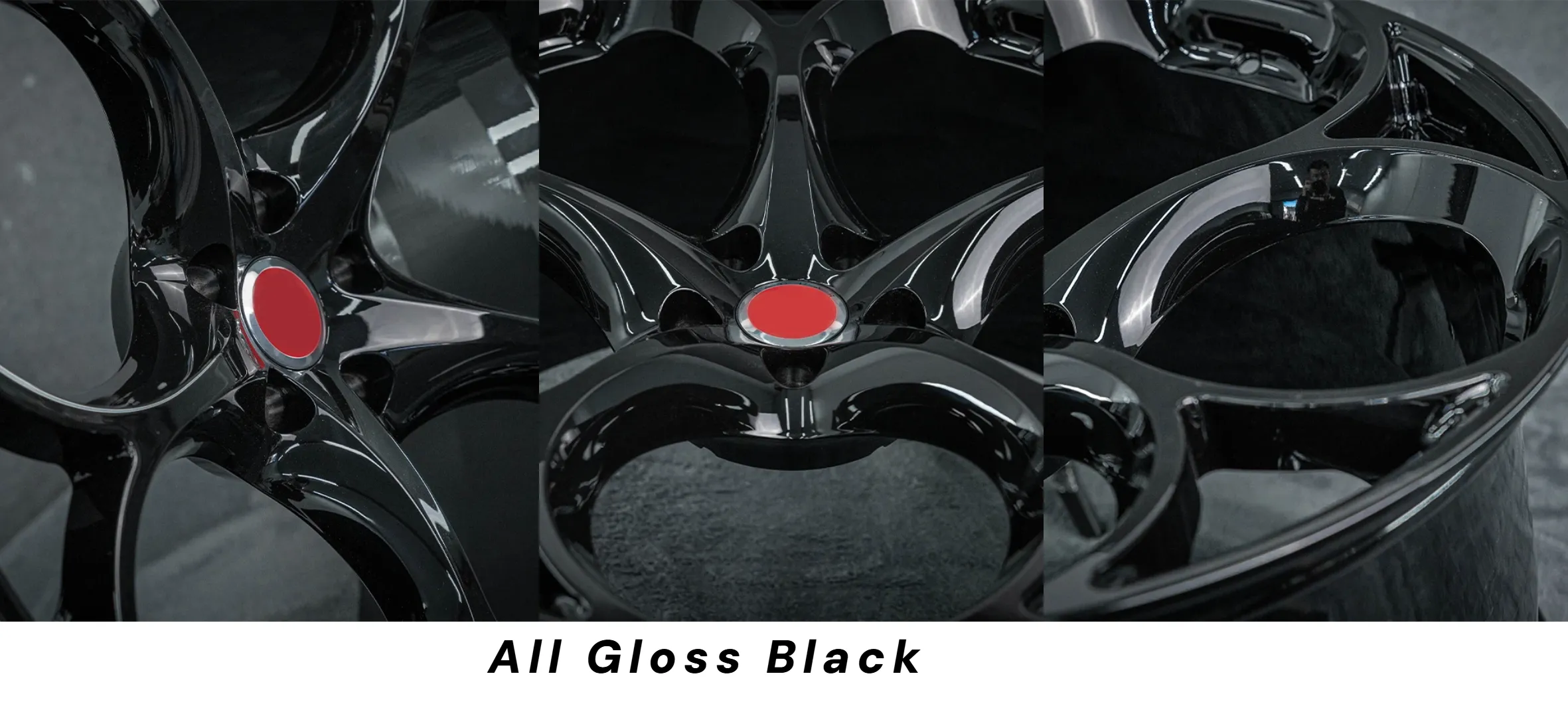 Brand new, durable and customizable fully bright black 17-inch, 18-inch, 19-inch and 20-inch forged aluminum alloy car wheels with sizes of 5x100, 4x114.3 and 5x114.3