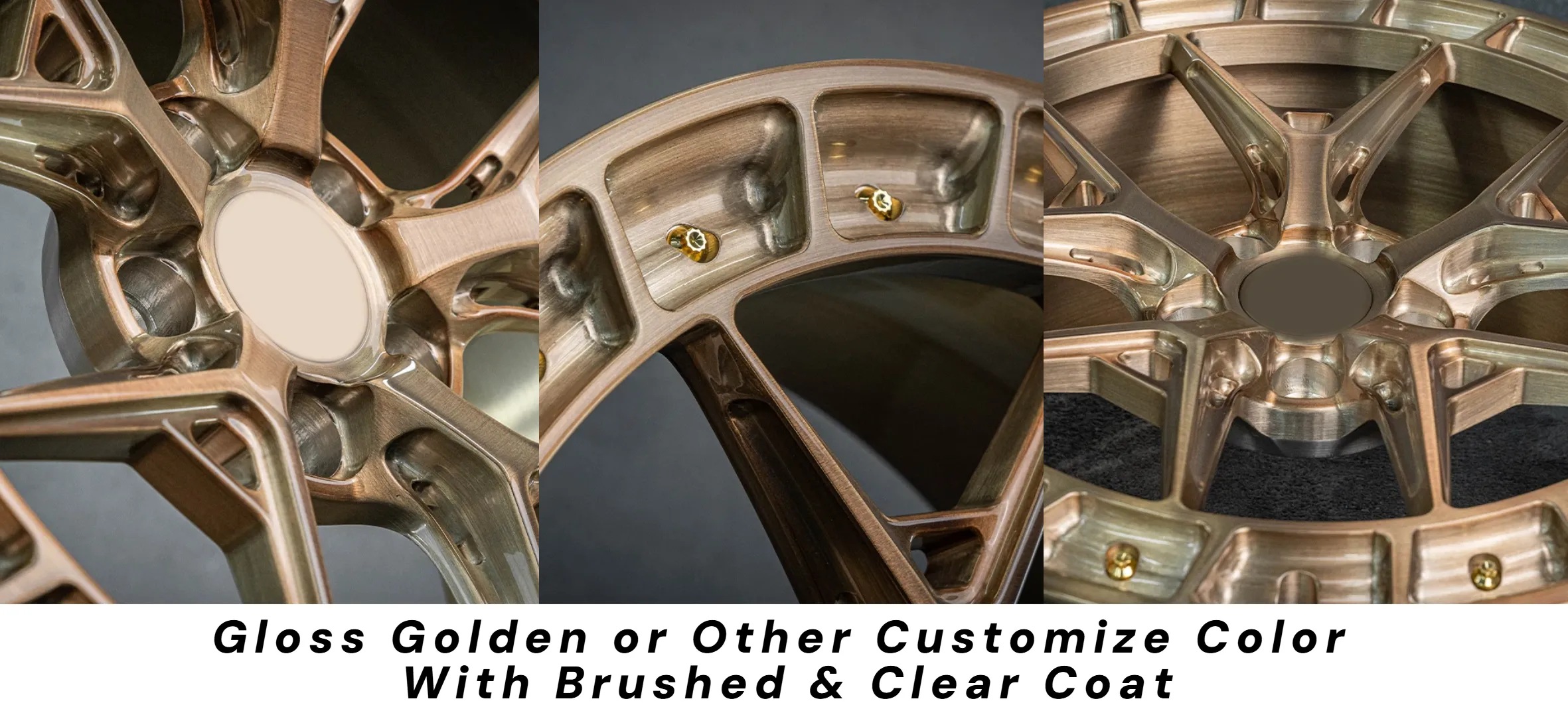 Bright gold aluminum passenger car forged wheels 19 20 21 22 24 26 inch wire wheels 5x114.3 5x112 5x130 car wheels suitable for Mercedes-Benz and BMW