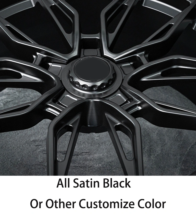 Forged wheels, full gloss black, 17 inches, 18 inches, 19 inches, 20 inches, 21 inches, 5x100, 5x105, 5x108, 5x110, 5x112, 5x114.3, 5*120, 5*127, passenger car alloy wheels