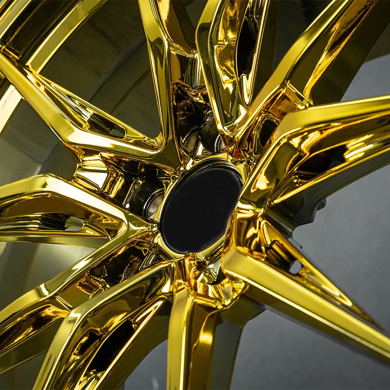 Custom Concave Aluminum Alloy Forged 17, 18, 19, 20-inch Deep Concave 5x112, 5x127, 5x114.3 Gold Rims Suitable for BMW M2, M3, M4, A4 B8, A6 C7